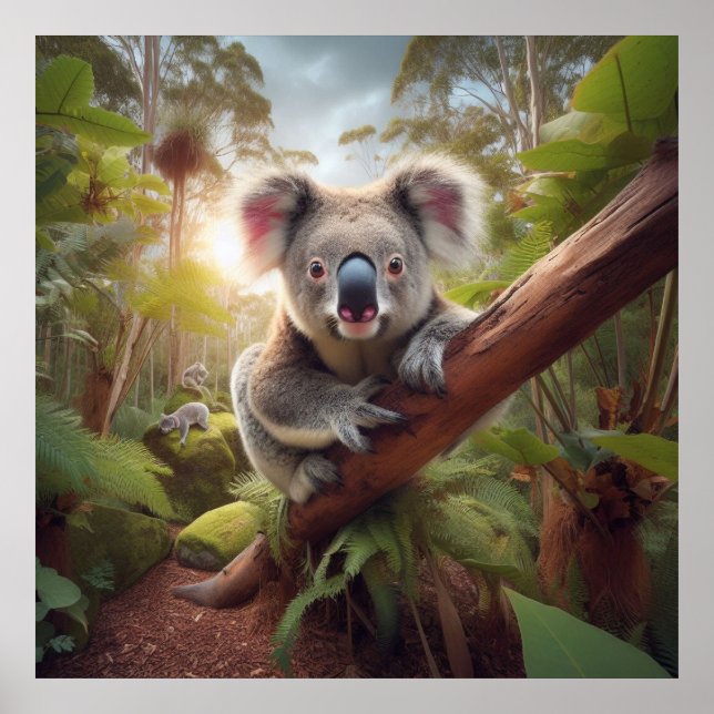Niedlicher Koala-Bär Poster (Vorne)