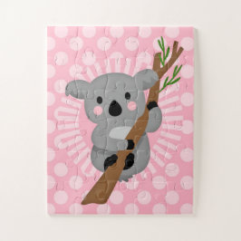 Niedlicher Koala Bär - Rosa Graue Girl Puzzle