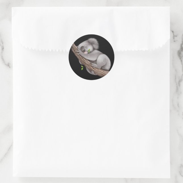 Niedlicher Koala-Bär Runder Aufkleber (Tasche)