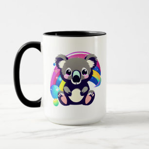 Niedlicher Koala-Bär und Regenbogen-Personalisiert Tasse