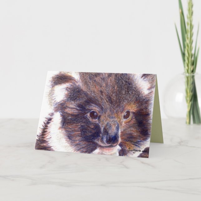Niedlicher Koala-Bär Vielen Dank Karten / Notecard (Vorderseite)