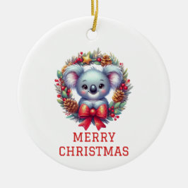 Niedlicher Koala Bär Weihnachten Keramik Ornament