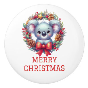 Niedlicher Koala Bär Weihnachten Keramikknauf