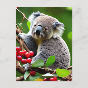 Niedlicher Koala-Bären-Hintergrundekarte Postkarte