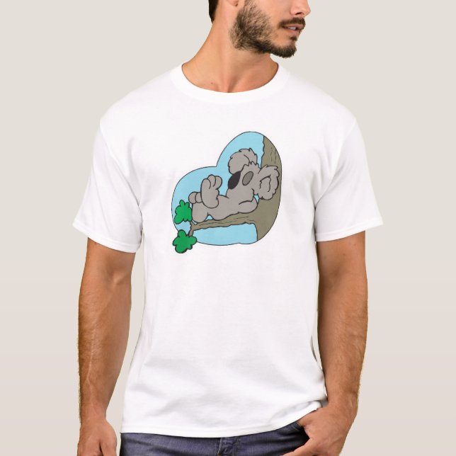 niedlicher Koala, der auf dem Zweig des Baumes sch T-Shirt (Vorderseite)