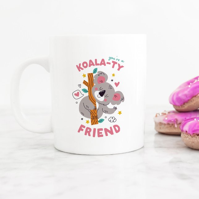 Niedlicher Koala Freundschaft Valentinstag Kaffeetasse (cute koala bear kid's best friend Valentine's Day mug)
