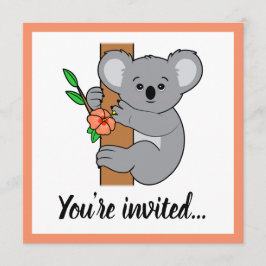 Niedlicher Koala-Glückwunsch zum Geburtstag Einladung