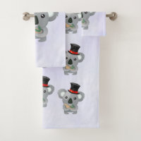 Niedlicher Koala in einem schwarzen Top Hat
