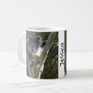 Niedlicher Koala Klettern einer Baumkaffee-Tasse Kaffeetasse