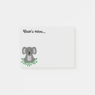 Niedlicher Koala mit Eukalyptus  Post-it Klebezettel