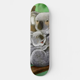 Niedlicher Koala und Baby Skateboard