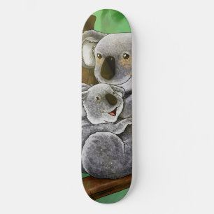 Niedlicher Koala und Baby Skateboard