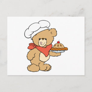 Niedlicher Koch Baker Bear Postkarte