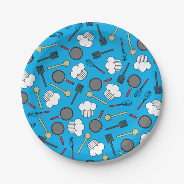 Niedlicher Koch Kochen Kinder 1 Geburtstag Party Pappteller (Vorderseite)