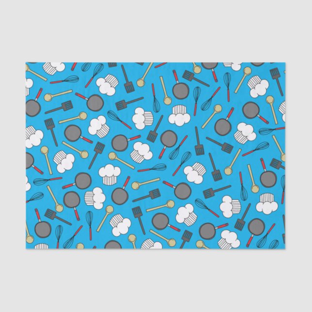 Niedlicher Koch Kochen Kinder 1 Geburtstag Party Seidenpapier (Vorderseite)