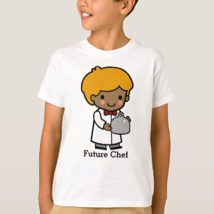 Niedlicher Koch mit Bow-Krawatte und Serviertablet T-Shirt