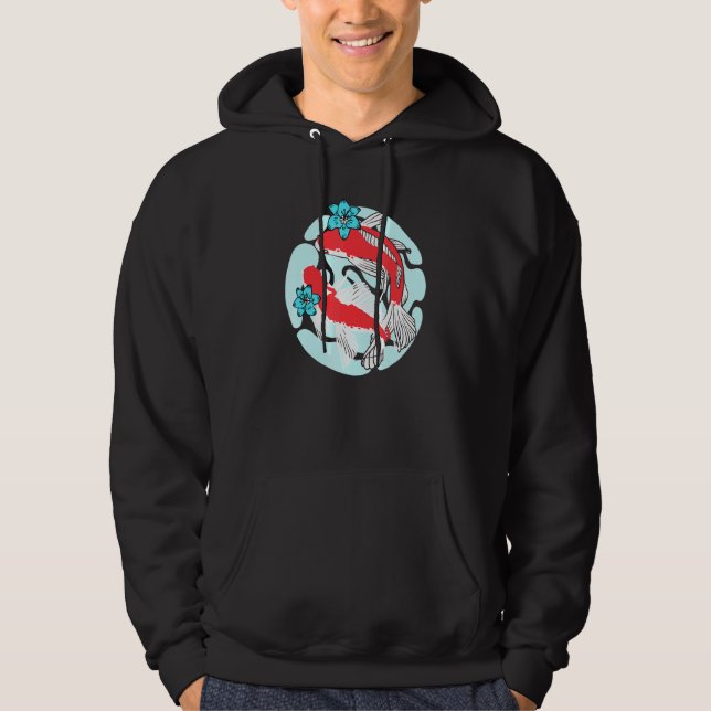 Niedlicher Koi Fish Couple Koi Niedlicher Fischtei Hoodie (Vorderseite)