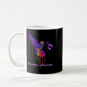 Niedlicher Kolibri hält lila Band Überdosis Aw Kaffeetasse