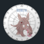 Niedlicher komischer Aardvark-Cartoon Dartscheibe<br><div class="desc">Dieses lustige Design zeigt unseren glücklichen Aardvark,  gezeichnet in lustigen Cartoon-Illustration Stil.</div>