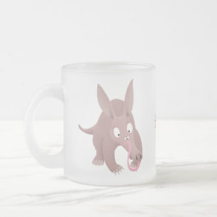 Niedlicher komischer Aardvark-Cartoon Mattglastasse