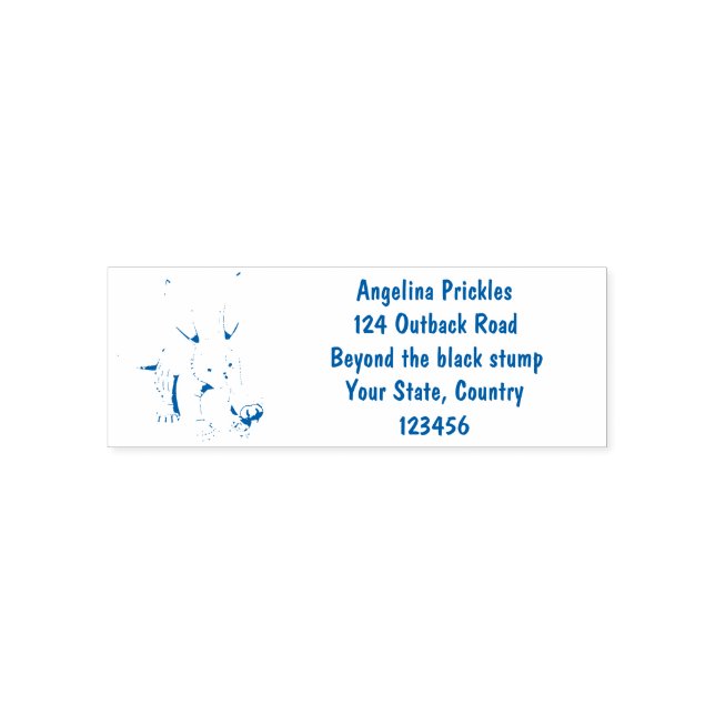 Niedlicher komischer Aardvark-Cartoon Permastempel (Design)