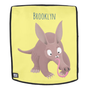 Niedlicher komischer Aardvark-Cartoon Rucksack