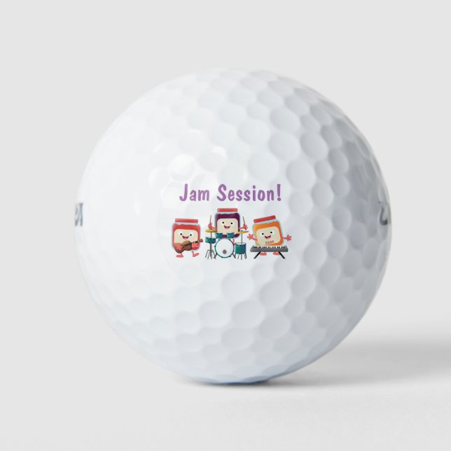 Niedlicher Konfitüre Cartoon Musiker Spaß Golfball (Vorderseite)