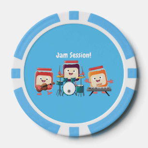 Niedlicher Konfitüre Cartoon Musiker Spaß Pokerchips