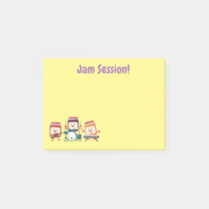 Niedlicher Konfitüre Cartoon Musiker Spaß Post-it Klebezettel