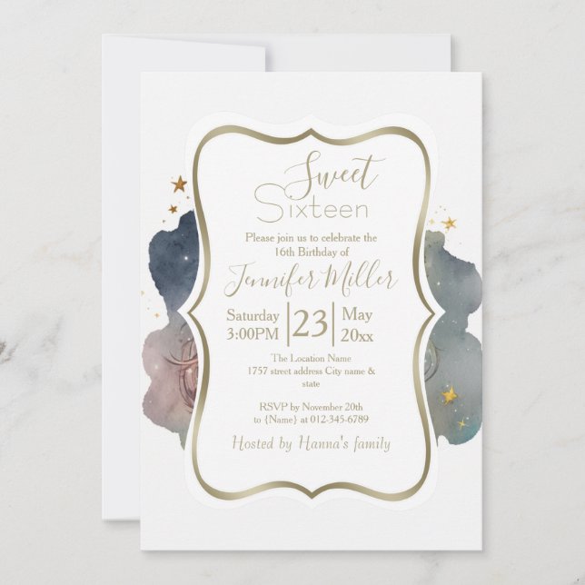 Niedlicher König Löwen schlafend auf dem Mond Einladung (Vorderseite)