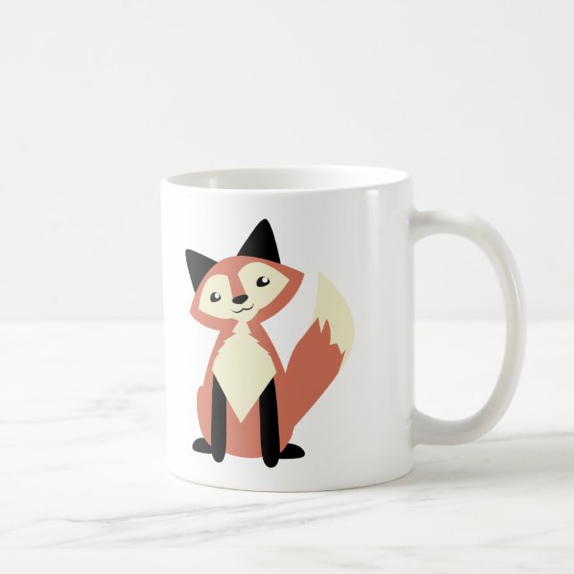 Niedlicher Kopf-Neigung Fox Kaffeetasse (Rechts)