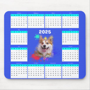 Niedlicher Korgi-Dog-Kalender individuell anpassba Mousepad