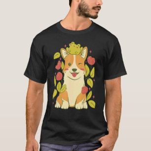 Niedlicher Korgi-Hund und Frosch T-Shirt