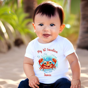 Niedlicher Krabbensommer Baby T-shirt