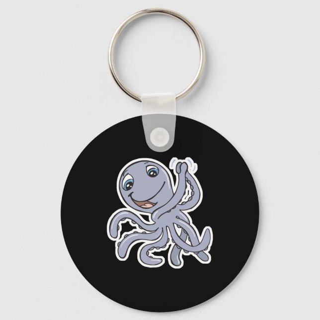 niedlicher Krake Schlüsselanhänger (Vorderseite)