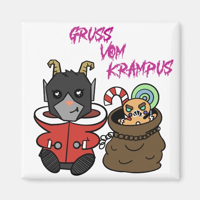 Niedlicher Krampus Magnet (Vorne)