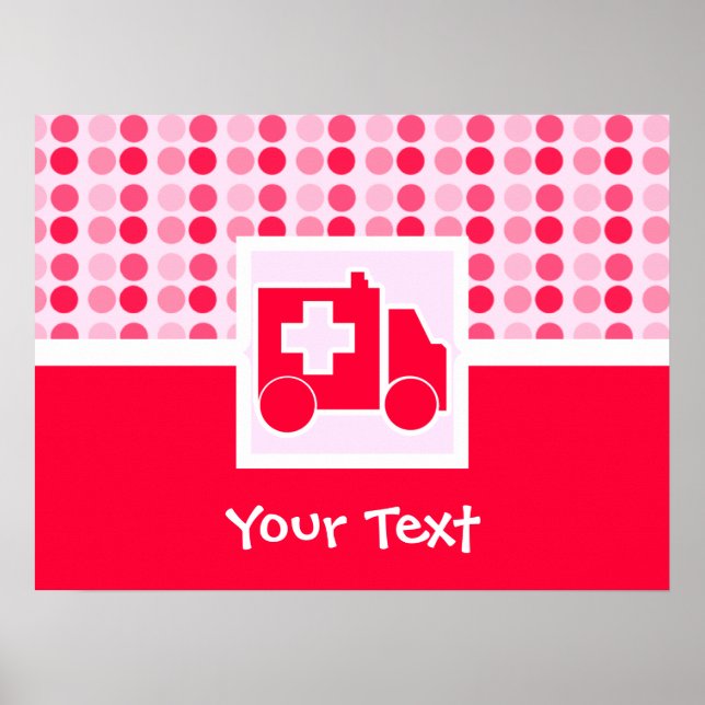 Niedlicher Krankenwagen Poster (Vorne)