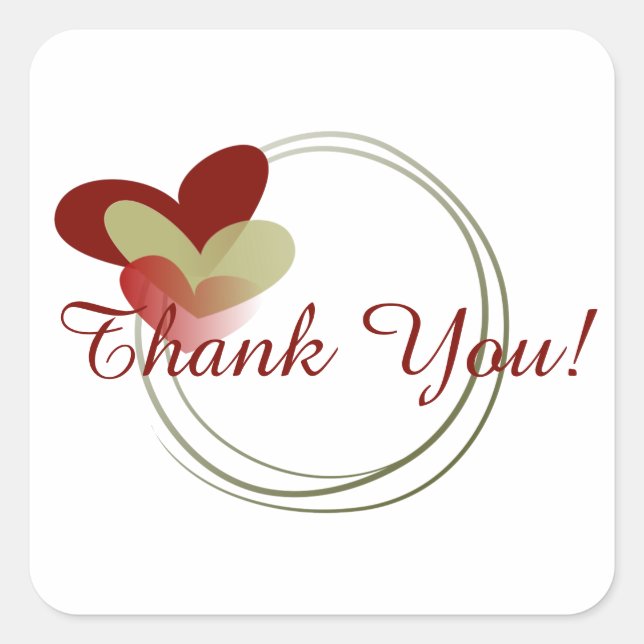 Niedlicher Kranz mit Herz Quadratischer Aufkleber (Vorderseite)