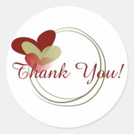 Niedlicher Kranz mit Herz Runder Aufkleber