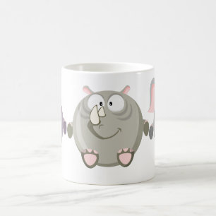 Niedlicher Kreis Rhino Tasse