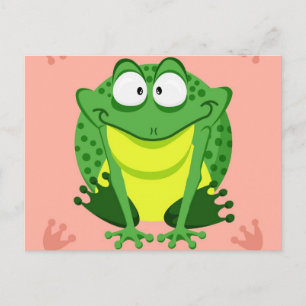 Niedlicher Kreisfrosch Postkarte