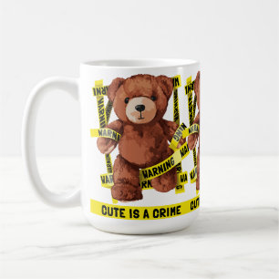 Niedlicher Kriminalitätskämpfer Teddybär Kaffeetasse