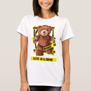 Niedlicher Kriminalitätskämpfer Teddybär T-Shirt