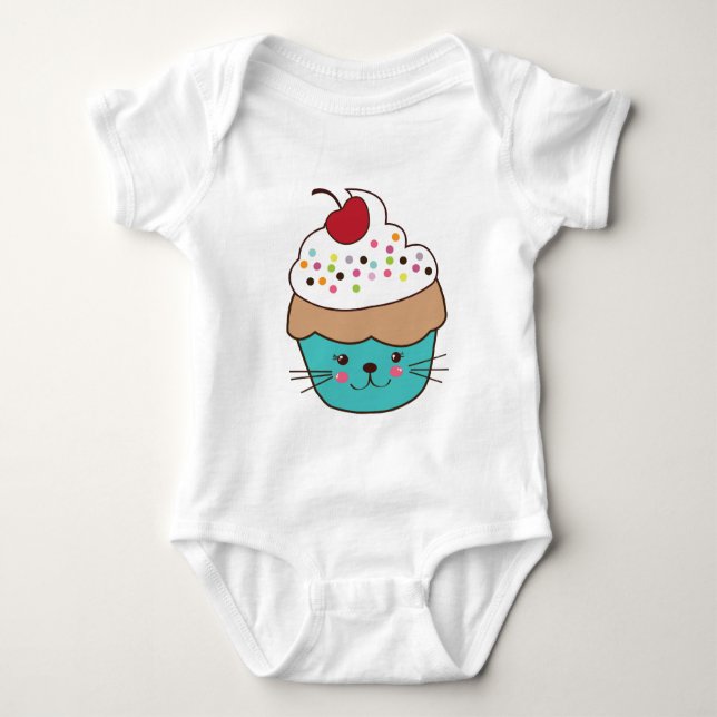 Niedlicher Kuchen-Baby-Pullover Baby Strampler (Vorderseite)