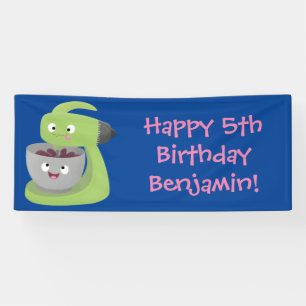 Niedlicher Kuchenmischer Cartoon Banner