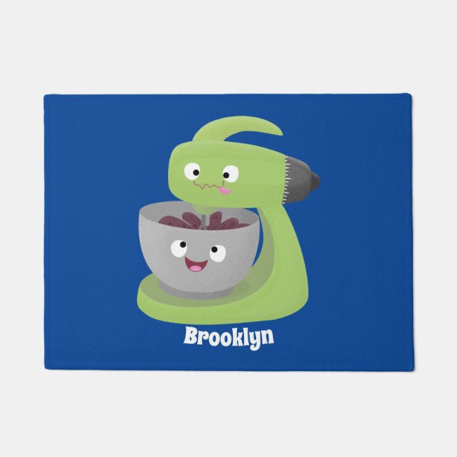 Niedlicher Kuchenmischer Cartoon Fußmatte (Vorderseite)