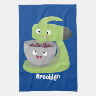 Niedlicher Kuchenmischer Cartoon Geschirrtuch