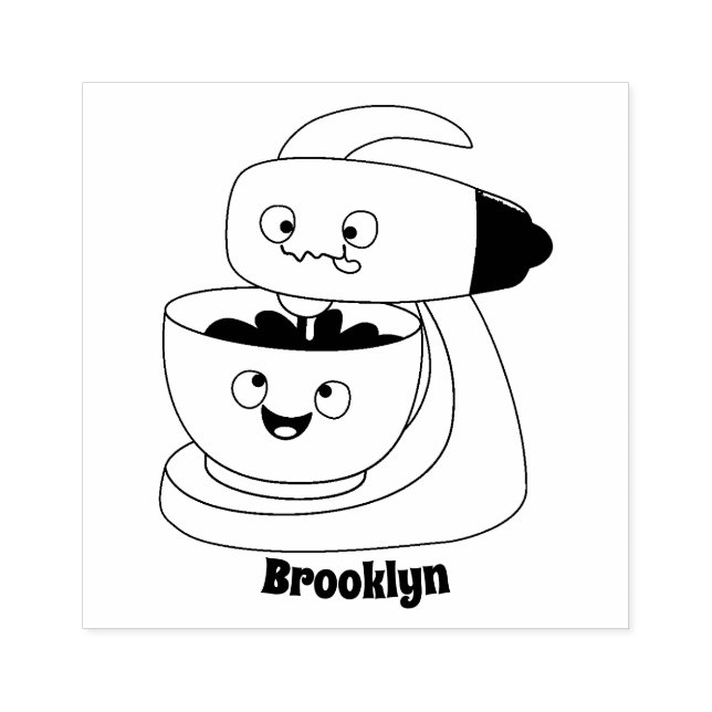 Niedlicher Kuchenmischer Cartoon Gummistempel (Prägung)