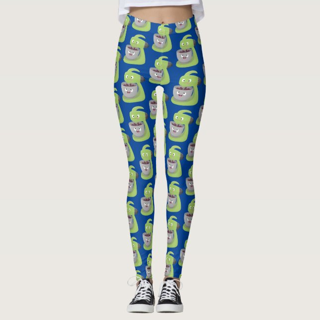 Niedlicher Kuchenmischer Cartoon Leggings (Vorderseite)