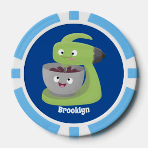 Niedlicher Kuchenmischer Cartoon Pokerchips